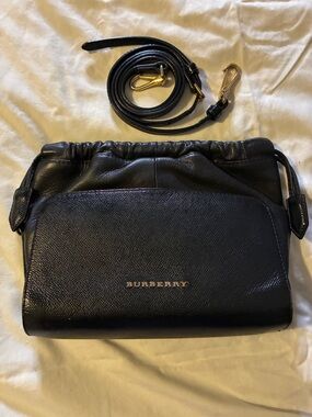 Burberry Little Crush Black Crossbody Bag Calfskin Leather